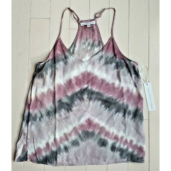 Young Fabulous & Broke Women's Tie Dye Tank Pink/Grey ( M ) - Picture 1 of 1